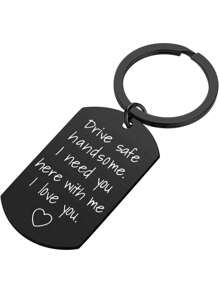 Street 1pc Women Slogan Graphic Geometric Charm Fashionable Keychain For Father's Day Gift Valentine's Day Car Accessories Bag Charm