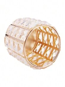 Organizador Base Porta Brochas De Maquillaje Metal Dorado - Dorado - Ver 3