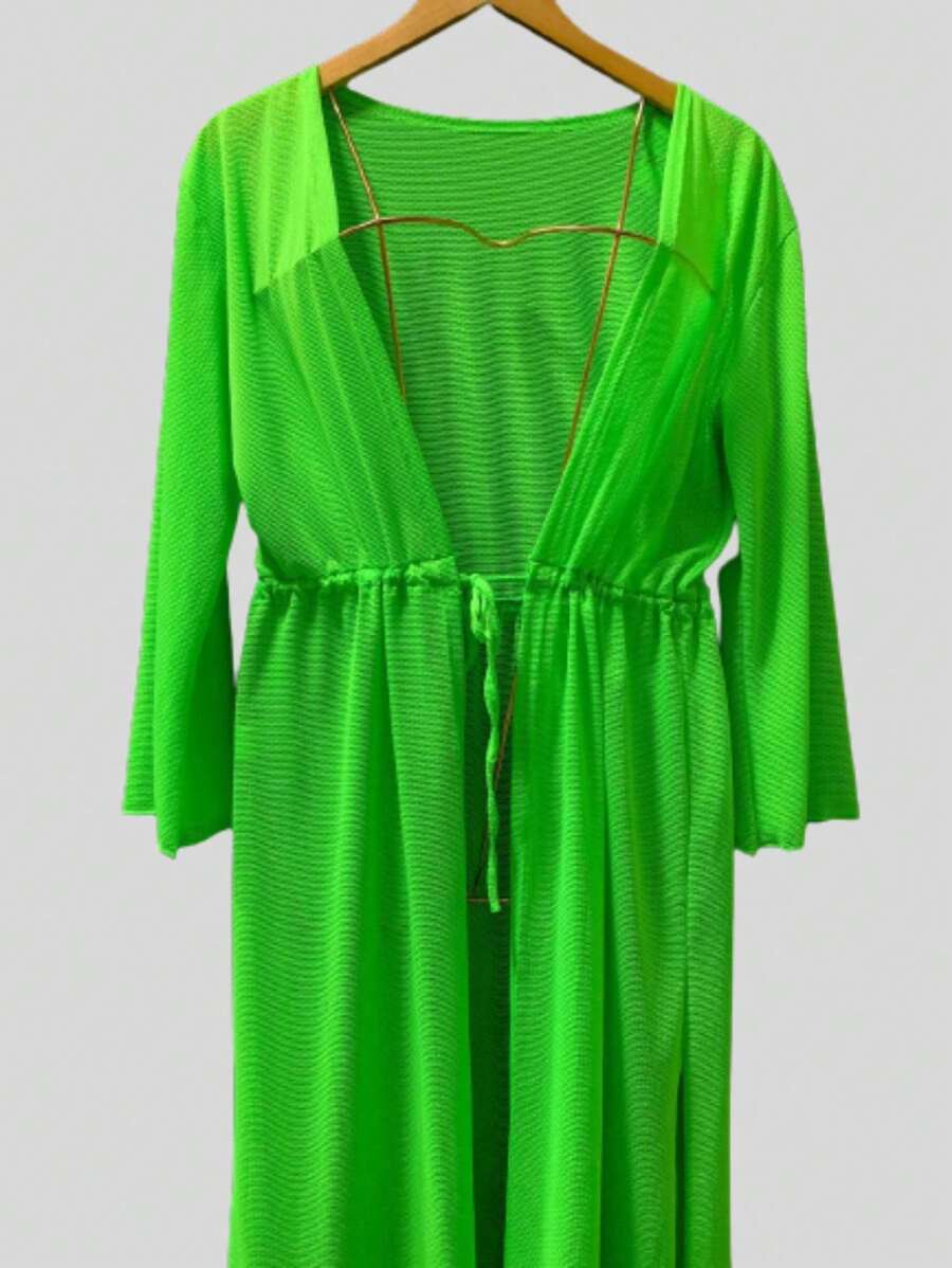 Saída de Praia longa aberta feminina tendencia verão canga