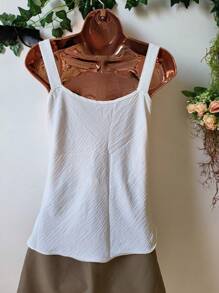 Women Tank Tops & Camis - 白色 - 查看 3