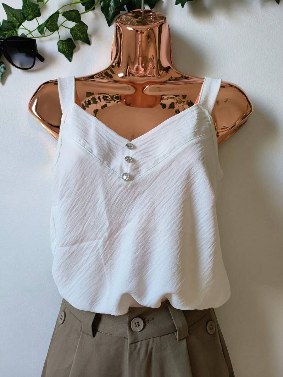 Women Tank Tops & Camis - 白色 - 查看 1