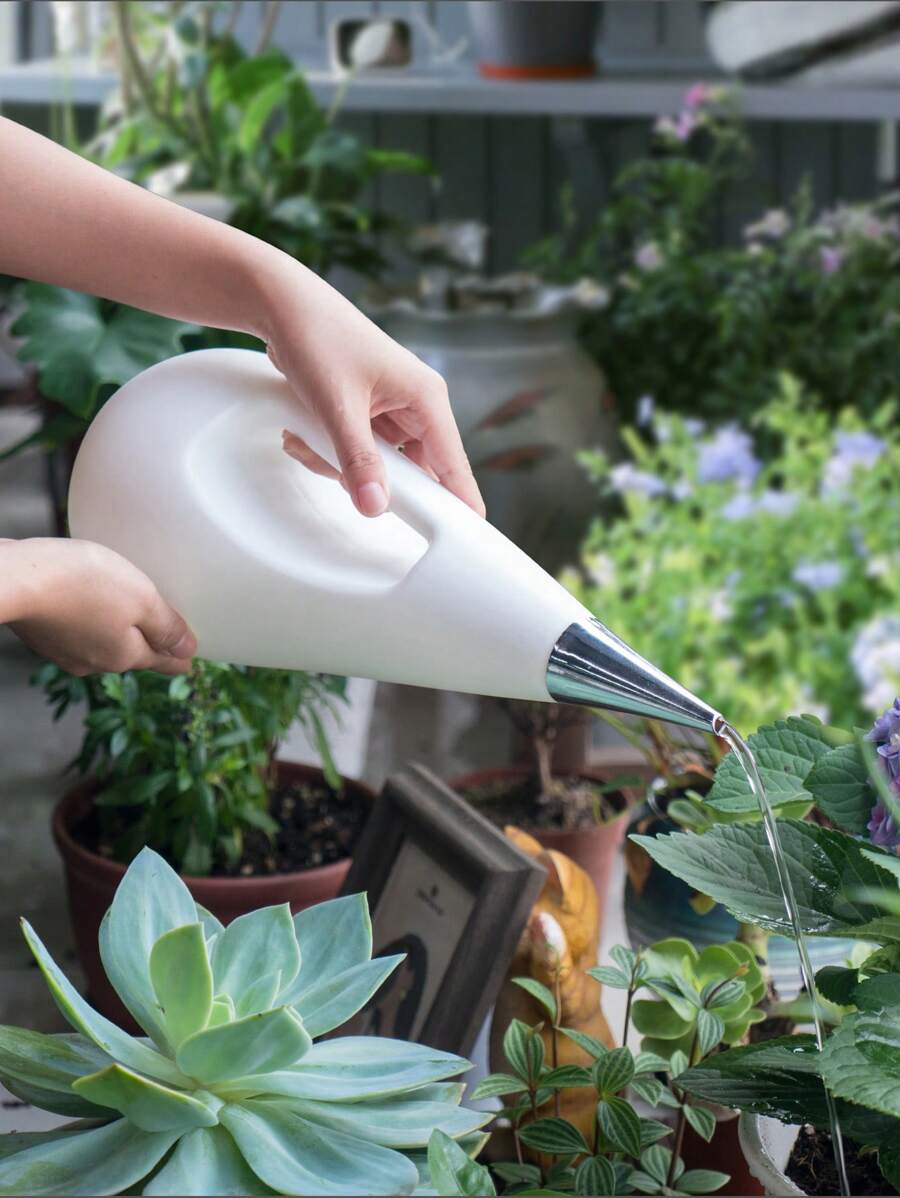 1 件 2l 水滴形艺术设计 Pe 喷壶简约白色园艺工具喷雾瓶，园艺工具，园艺工具 - 白色 - 查看 1