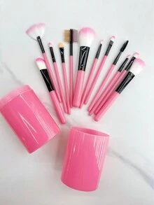 12pcs Makeup Brush & Brush Barrel Set, Multicolor, Portable, Convenient To Carry And Use, Including Detail Eye Shadow Brush,Brush Set,Makeup Brush Kit,Make Up Brush Set,Make Up Set Complete,Makeup Brush Set,Complete Makeup Kit,Brush Kit,Brushes Makeup Set,Makeup Gift Set - Black - View 8