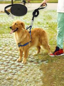 1pc Black Nylon Dog Leash For Small Medium And Large Breeds Suitable For Walking And Outdoor Activities - Black - View 2