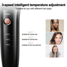 2 In 1 Electric Hair Brush Comb, Usb Rechargeable Straightener, 3 Gears With Lcd Display Screen, Ptc Heating - Black - View 4