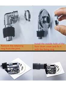 1pc Thoát sàn bằng thép không gỉ - Bạc - Xem 4