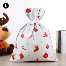 圣诞礼物抽绳包装袋套装，糖果袋礼品包装袋，圣诞节 - 彩色 - 查看 2
