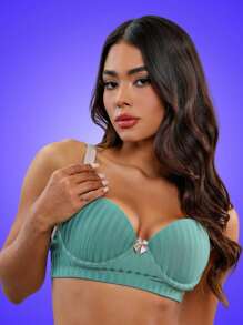 Women Bras & Bralettes - 薄荷綠 - 查看 3