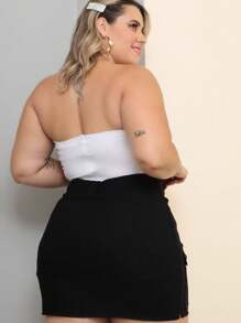 Plus Size Skirts - Negro - Ver 2