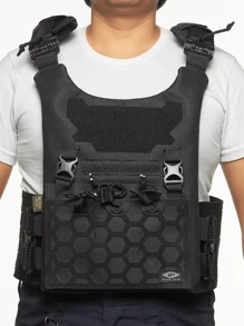Tactical Quick Release Vest Plate Carrier - Black - View 1