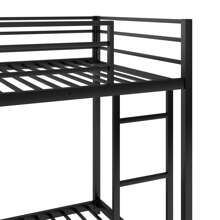 Nestfair Twin over Twin Metal Bunk Bed with Ladder