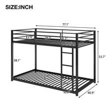 Nestfair Twin over Twin Metal Bunk Bed with Ladder