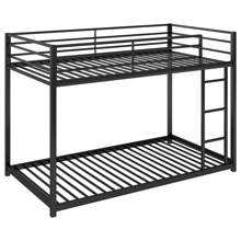 Nestfair Twin over Twin Metal Bunk Bed with Ladder