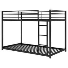 Nestfair Twin over Twin Metal Bunk Bed with Ladder
