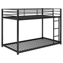 Nestfair Twin over Twin Metal Bunk Bed with Ladder