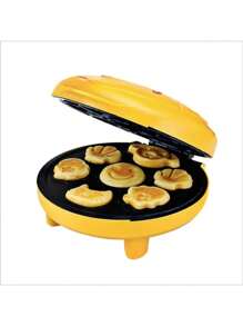 Máquina para hacer Waffles eléctrica, con patrón de dibujos animados - Amarillo - Ver 6