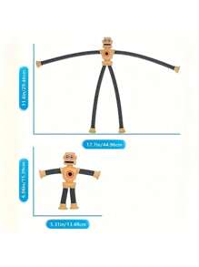 1入組吸盤式萬能機器人玩具,派對可愛可伸縮減壓玩具 - 紅色 - 查看 8