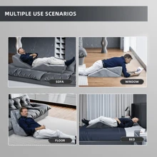 RUIZMAN 灰色時尚簡約舒適楔形抱枕 - 灰色 - 查看 9