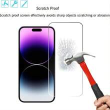 4pcs High Definition High Transparency Apple IPhone Full Screen Anti-Drop Anti-Scratch Tempered Glass Protector Film, Compatible With IPhone 16, 15, 14, 13, 12, 11 Plus/Pro/Pro Max
