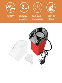 Runtoo Utilidades para Casa-Pipoqueira elétrica de 1200w, máquina de pipoca sem necessidade de óleo para casa, família, crianças  Popcorn Maker Máquina Pipoca 110V - Vermelho - Visão 6