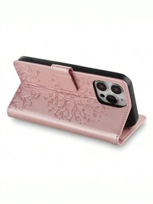 keyunfei 1入組玫瑰金扣設計卡包翻蓋手機殼，帶有鹿和樹圖案，兼容 iphone 13/galaxy S20 Fe/華為 P20 Pro/redmi 9a/xiaomi 11 Lite/oneplus Nord Ce 2 Lite 5g