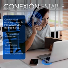 Mini Adaptador USB Bluetooth 5.0 Para Pc Laptop O Computadora Teclado Auriculares Mouse Bocina - Negro - Ver 6