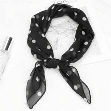 1pc 2023 New Arrival Ladies' Polka Dot Printed Small Square Scarf, Versatile Neck Wrap For Decoration And Protection In All Seasons Bandana,Hair Band,Head Band Ideal For Dressing Up Your Look