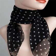 1pc 2023 New Arrival Ladies' Polka Dot Printed Small Square Scarf, Versatile Neck Wrap For Decoration And Protection In All Seasons Bandana,Hair Band,Head Band Ideal For Dressing Up Your Look