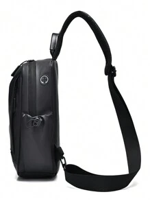 男士胸包耐磨防水斜挎包韩版小背包邮差包腰包单肩包外出旅行工作度假必备品轻便防盗防水防水礼品袋多功能秋季圣诞包冬季圣诞礼物腰包休闲感恩节钱包包骑士包黑色包徒步旅行学生大容量多功能户外便携礼品礼物度假礼品臀包礼品旅行必需品夏季返校运动生活男士包包腰包腰包春季学校用品 - 黑色 - 查看 4