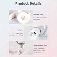 Automatic Food And Water Dispenser, Multi-functional Pet Feeder For Both Cats And Dogs - White - View 3