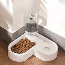 Automatic Food And Water Dispenser, Multi-functional Pet Feeder For Both Cats And Dogs - White - View 1