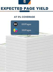 1黑色和 1 彩色，2入組/套再製造墨盒替換零件適用於 Hp 61xl 61 Xl 墨盒，相容於 Envy 4500 5530 4502 5535 5534 Officejet 4630 4635 Deskjet 1000 1010 1 - 彩色 - 查看 3