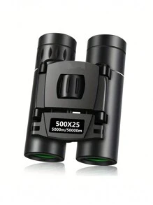 500X25 Portable Hd Zoom 5000M/50000M Binoculars, High Power 10X Compact Binoculars With Center Focus, Portable Folding Monocular For Outdoor Enthusiasts, 22mm Objective Lens, BAK4 Prisms, Rubber Material, Hunting, Outdoor Activities, Travel, And Concerts
