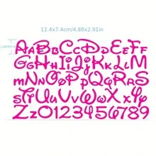 1pc Metal Cutting Dies Template With English Letters And Numbers For Scrapbooking Diy Album Card Making - Silver - View 2