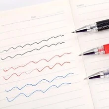 3入組隨機顏色彈頭中性筆,簡單實用的寫字筆,適用於辦公室和學校 - 彩色 - 查看 4