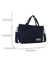 2023 nuevo vintage de lona Bolso de hombro para mujeres , de gran capacidad tote Bolso de mano , transfronterizo - Azul - Ver 4