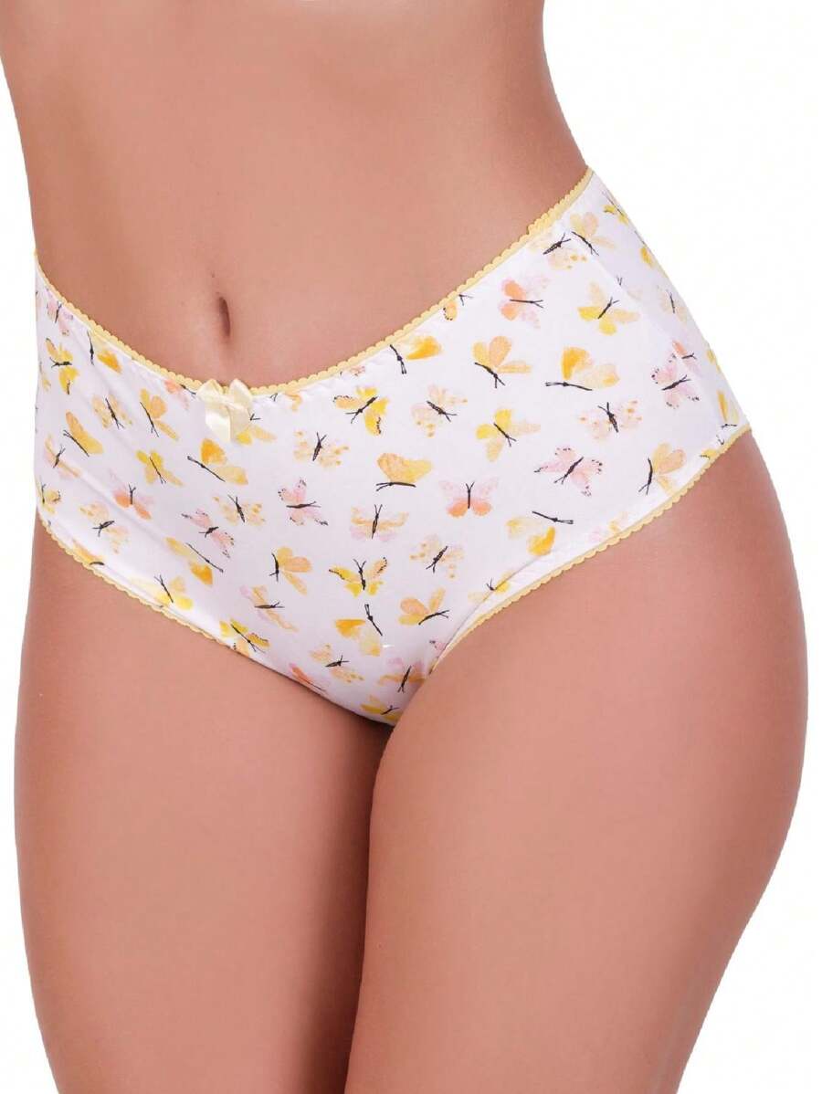 Kit 5 Calçola de Senhora Calcinha Grande Estampada Sortidas Lingerie