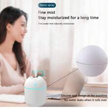 1入藍色便攜式小型加濕器,250ml小型涼霧加濕器,usb個人桌面加濕器,適用於嬰兒房間、旅行、辦公室和家庭,自動關機 - 藍色 - 查看 5