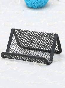1個金屬網桌面名片夾 - 黑色 - 查看 3