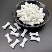 20pcs 9x20mm Bone Shaped Acrylic Beads For Necklace, Bracelet, Earring, Pendant Diy Jewelry Making