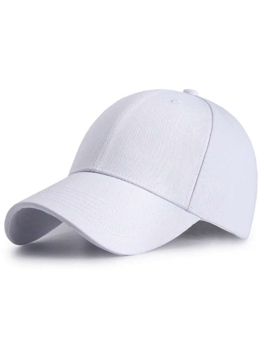 女用棒球帽，日常使用防曬禮物，適合休閒 - 白色 - 查看 1