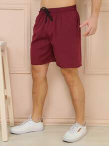 Men Shorts - Màu Đỏ Sâu - Xem 4