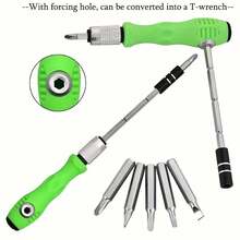 Juego De Herramientas De Destornilladores De Precisión De 32 En 1, Kit De Herramientas De Reparación Mini Con Estuche De Plástico, Accesorio De Destornillador Con Mango Antideslizante, Polo Ajustable, Herramientas De Reparación De Trabajo Magnético Para Electrónica, Laptop, Pc, Teléfono Móvil - Plateado - Ver 5