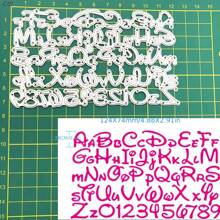 1pc Metal Cutting Dies Template With English Letters And Numbers For Scrapbooking Diy Album Card Making - Silver - View 5