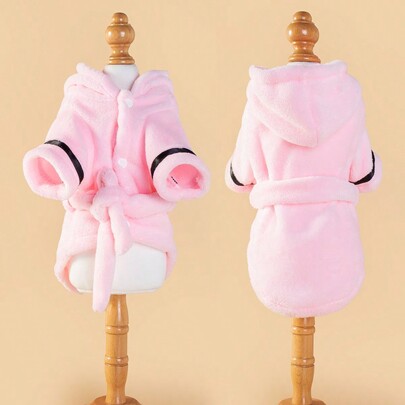 1 peça de flanela com capuz para animais de estimação, adequado para animais de estimação, uso casual em casa