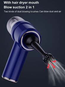 無線手持式汽車吸塵器-8000pa吸力,家用和汽車兩用,內置電池方便清潔 - 黑色 - 查看 10