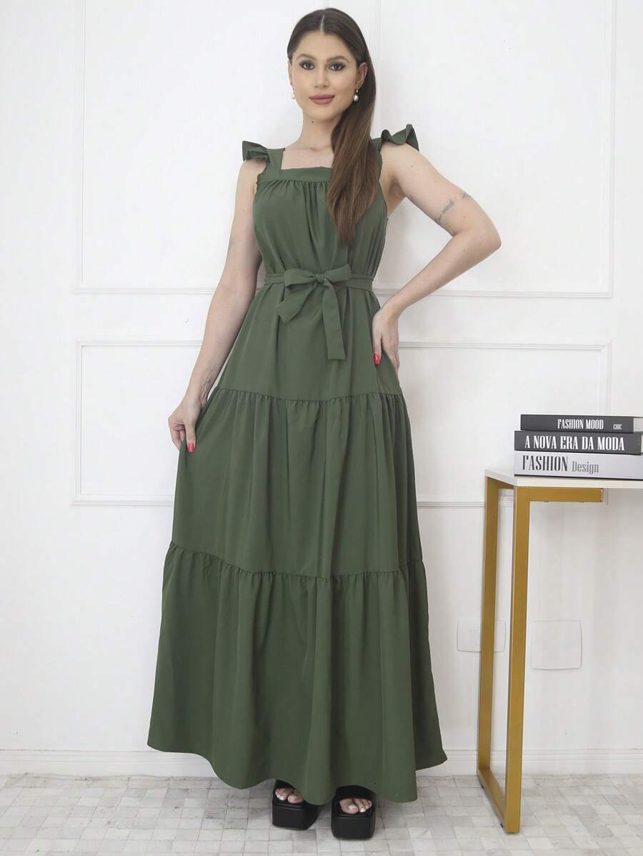 Women Dresses - Army Green - View 1