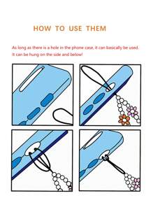 1個太空雲＆星星設計手機殼（掛繩式）,適用於iphone、小米、華為、三星s23,透明殼 - 彩色 - 查看 8