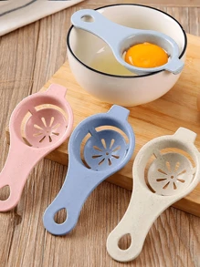 1pc Random Color Egg White & Yolk Separator, Kitchen Baking Tool - Multicolor - View 1