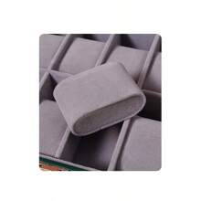 1pc Leather Watch Storage Case With Dustproof Glass Lid, Lockable Watch Box For Wristwatches & Jewelry - Grey - View 5